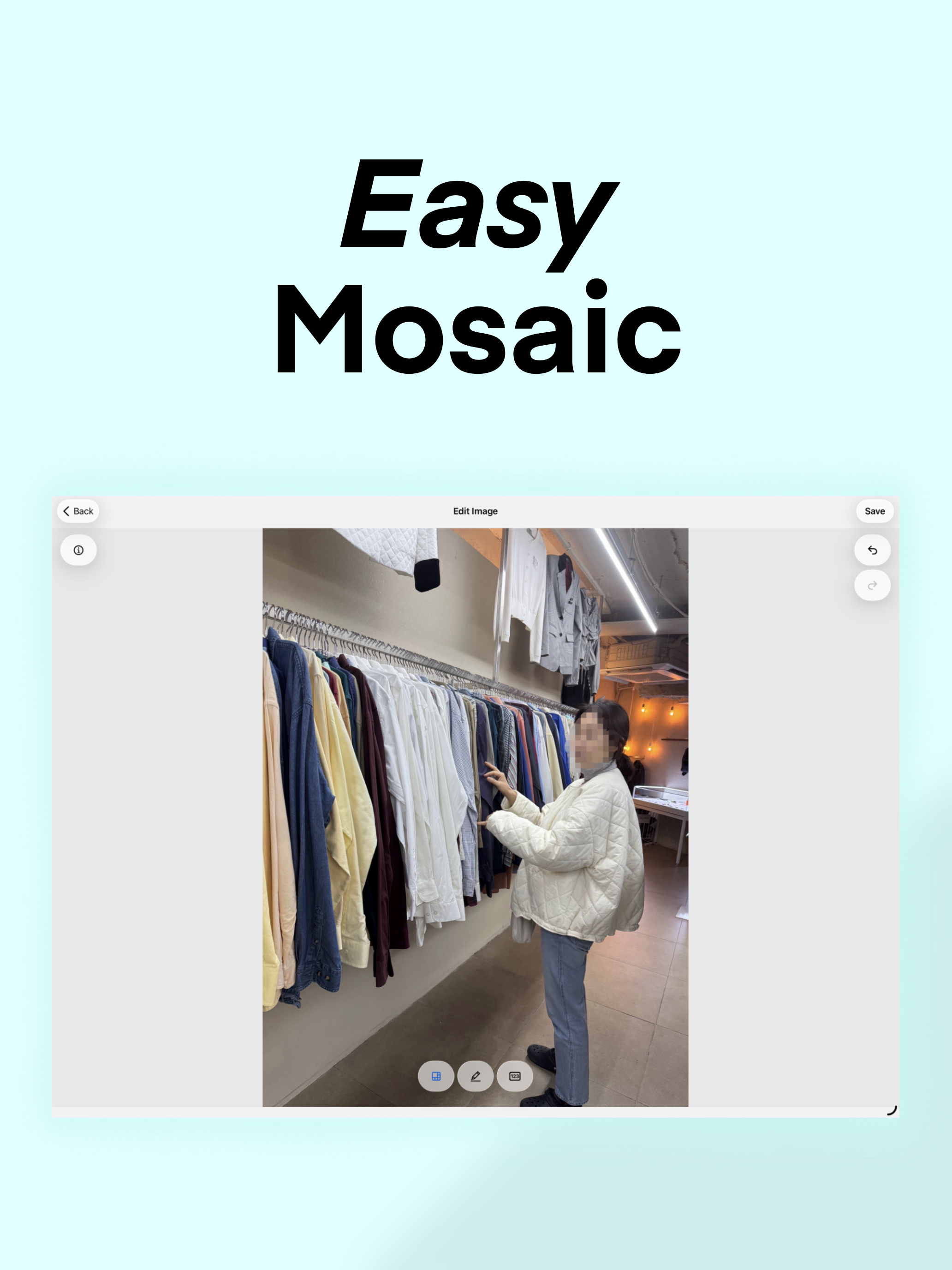Mosaic feature - desktop view